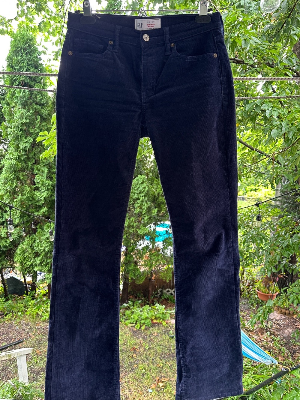 GAP Women's Dark Navy Corduroy Bootcut Pants